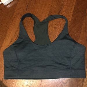 outdoor voices forest green “doing things” bra